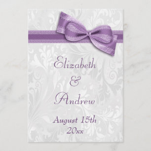 Invitation Mariage des Damas blanches et des Faux Bow