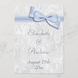 Invitation Mariage des Damas blanches et des Faux Bow