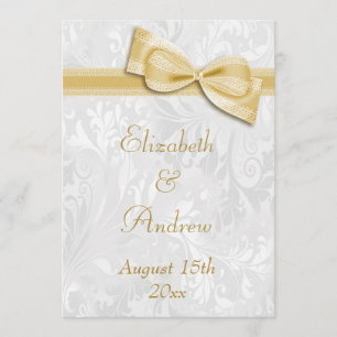 Invitation Mariage des Damas blanches et des Faux Bow