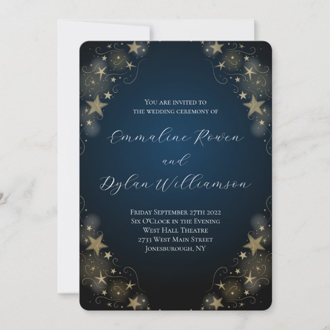 Invitation Mariage des étoiles célestes (Devant)