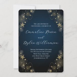 Invitation Mariage des étoiles célestes