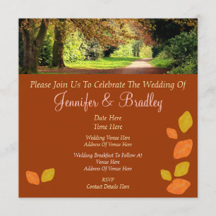 Invitation Mariage des feuilles d'automne