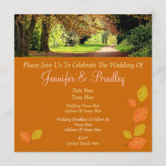 Invitation Mariage des feuilles d'automne