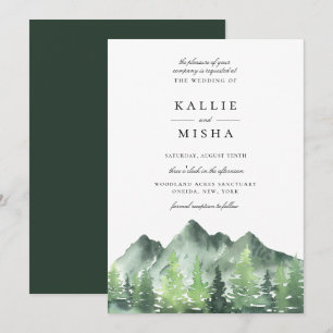 Invitation Mariage des forêts de bois