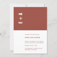 Mariage des initiales du bloc de couleur minimalis