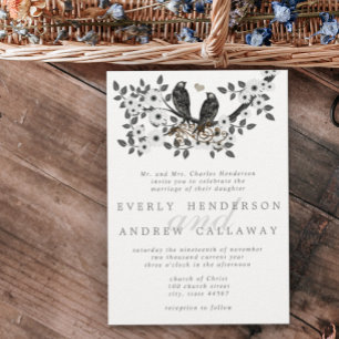 Invitation Mariage des Inséparables forestiers
