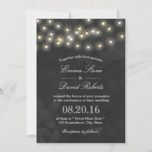 Invitation Mariage des lumières à cordes d'été moderne