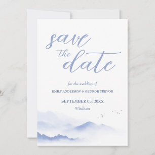 Invitation Mariage des montagnes bleues et des oiseaux enregi