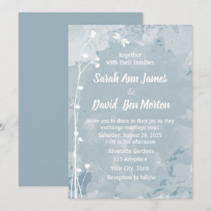 Invitation Mariage des petites fleurs blanches