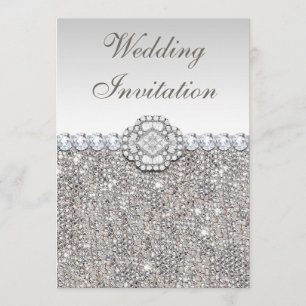 Invitation Mariage des séquences d'argent et des images de di