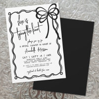 Mariage Dessiné à la Main Noir Blanc Nœud Papillon