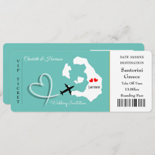 Invitation Mariage Destination Santorini Photo