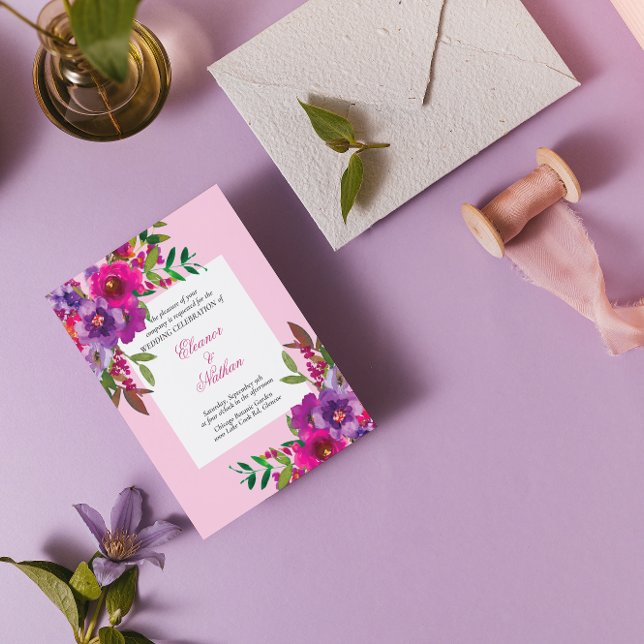 Invitation Mariage d'été aux couleurs chic (Créateur téléchargé)