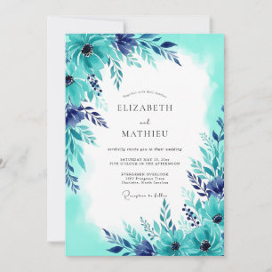 Invitation Mariage d'été lumineux sarcelle