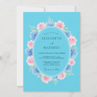 Mariage d'été radieux bleu cyan