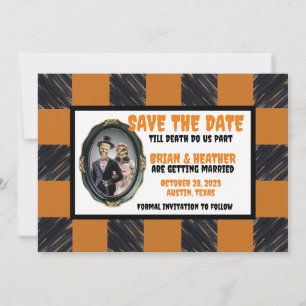 Invitation Mariage d'Halloween d'octobre, Sauvegarder la date