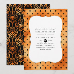Invitation Mariage d'Halloween Faux Foil