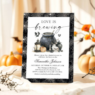 Invitation Mariage d'Halloween : L'Amour se Prépare Pluie de