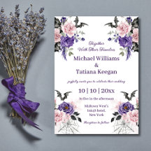 Mariage d'Halloween Rose Violette Romance Sombre É