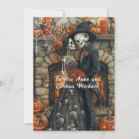 Mariage d'Halloween Squelettes Araignées noires Ch