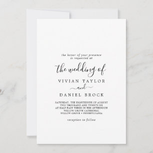 Invitation Mariage d'hébergement minimaliste traditionnel en 