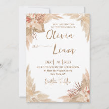 Mariage d'herbe Boho Pampas