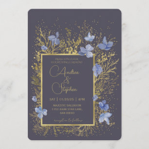 Invitation Mariage d'hiver au feuillage hivernal élégant