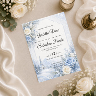 Invitation Mariage d'hiver enchanté