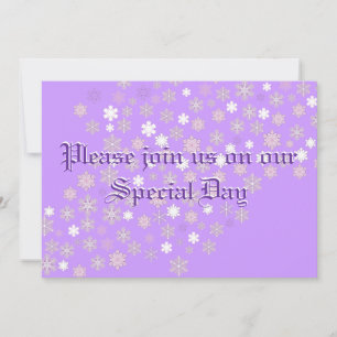Invitation Mariage d'Hiver Flocons de Neige