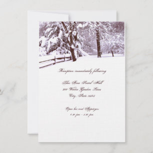 Invitation Mariage d'hiver magnifique