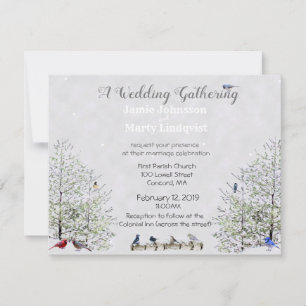Invitation Mariage d'hiver-Nature Thème :