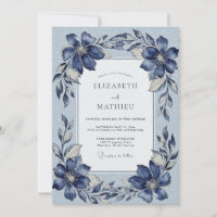 Mariage d'hiver noble bleu marine