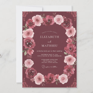 Invitation Mariage d'hiver radieux en Bourgogne