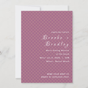 Invitation Mariage Diamant Royal Pourpre