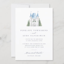 Mariage d'illustration du château d'aquarelle roma