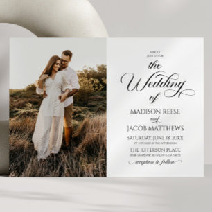 Invitation Mariage d'image minimaliste de script élégant clas