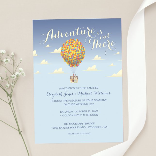 Invitation Mariage Disney Pixar Up | L'aventure est dehors C (Créateur téléchargé)
