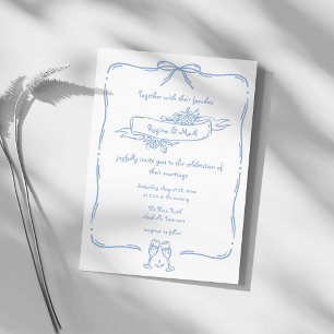 Invitation Mariage Doodle Amusant et Original
