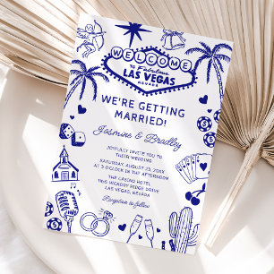 Invitation Mariage Doodle Fun à Las Vegas