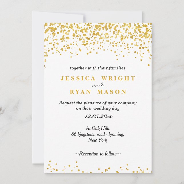 Invitation mariage d'or (Devant)