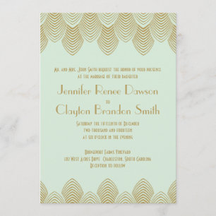 Invitation Mariage d'or Art déco de la Saint-Jacques des anné