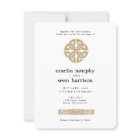 Mariage d'or de noeud celtique irlandais