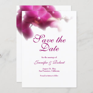 Invitation Mariage d'orchidée rose Enregistrer la date Faire-
