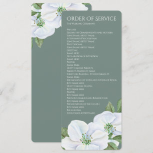Invitation Mariage d'ordre de service de la floraison de la p