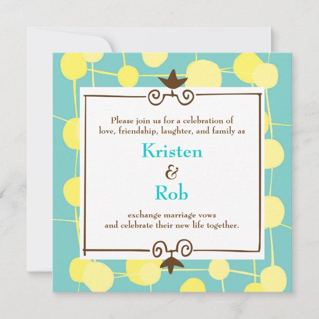 Invitation Mariage Dotty (Bubblegum Blue) (Devant)