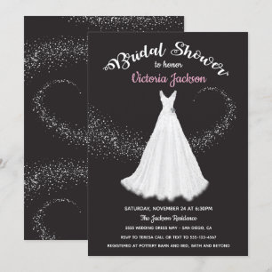 Invitation Mariage Dress Swirling stars douches nuptiales