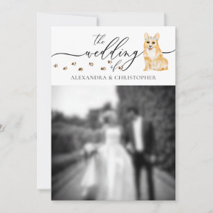 Invitation Mariage du chiot de Corgi Photo