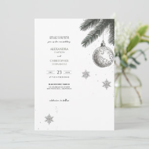 Invitation Mariage du code QR de Noël