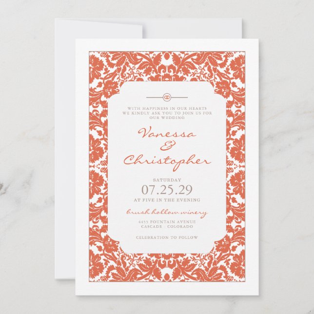 Invitation Mariage du coucher de soleil de Vérone (Devant)