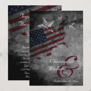 Invitation Mariage du drapeau américain patriotique